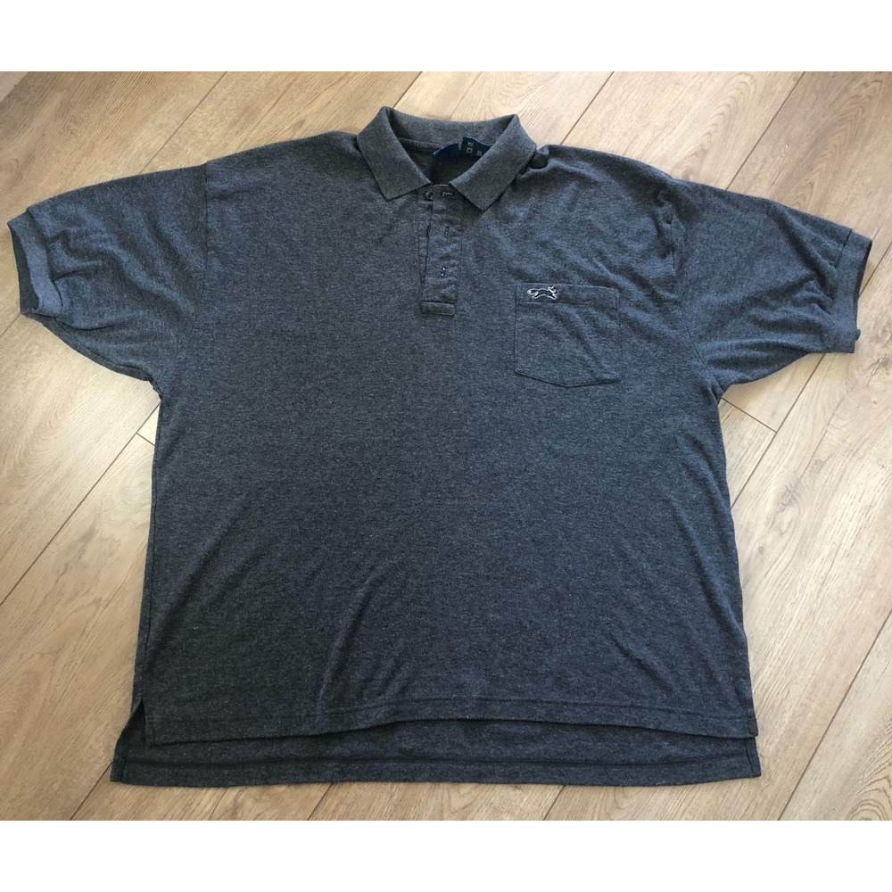 Fox Active Polo Shirt Mens XL Solid Gray Tech‎ Short Sleeve Racing Stretch Men
